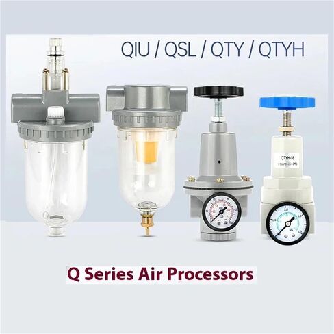 Pneumatic High Pressure 0~40 bar Air Regulator with Gauge Port 1/4 3/8 1/2 2 inch BSP 1/2" QTYH QTY-08 10 15 20 25 32 40 50(QTY-50) in Saudi Arabia