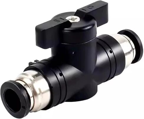 4mm 6mm 8mm 10mm 12mm Black Pneumatic Push in Quick Joint Connector Hand Valve to Turn Switch Manual Ball Current Limiting(BUC 10MM,10 PCS) in Saudi Arabia