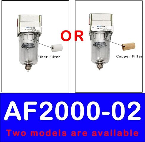 AF2000-02 AF3000-03 AF4000-04 1/4" 3/8" 1/2" Pneumatic Air Filters Compressor Filter Manual Drain Oil Separator(AF3000-03 PC8-03,Fiber Filter) in Saudi Arabia