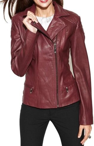 LL Leather Lovers Women's Lambskin Leather Bomber Biker Jacket in Saudi Arabia