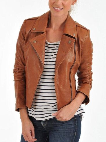 LL Leather Lovers Women's Lambskin Leather Bomber Biker Jacket in Saudi Arabia