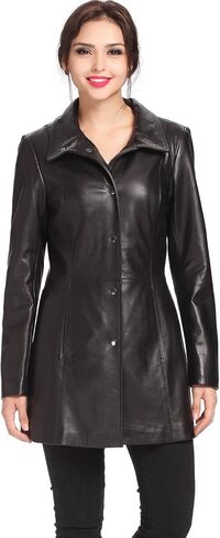 BGSD Women Jocelyn Lambskin Leather Coar (متوفر أيضًا بحجم زائد و Petite) in Kuwait