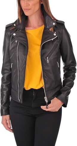 LL Leather Lovers Women's Lambskin Leather Bomber Biker Jacket in Saudi Arabia