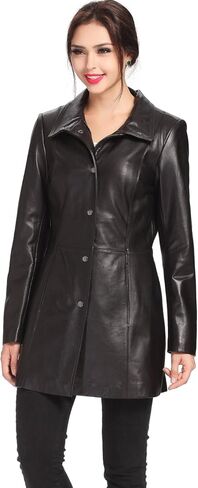 BGSD Women Jocelyn Lambskin Leather Coar (متوفر أيضًا بحجم زائد و Petite) in Kuwait