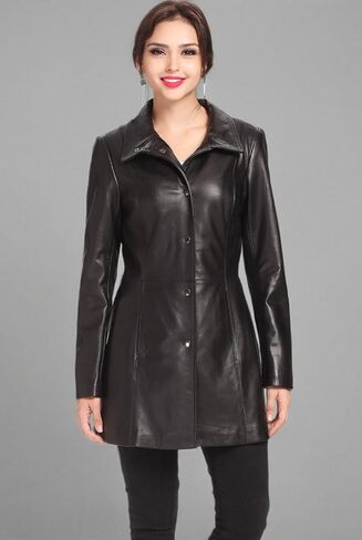BGSD Women Jocelyn Lambskin Leather Coar (متوفر أيضًا بحجم زائد و Petite) in Kuwait