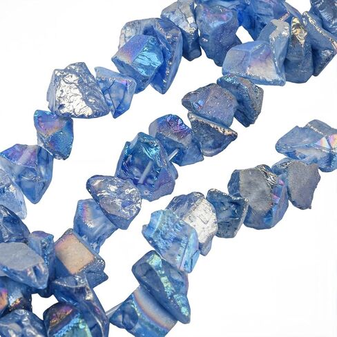 1 Box 71PCS Red Quartz Stone Chips Bead with Holes Electroplated Crushed Natural Irregular Chakra Gemstone Crystal Loose Gravel Beads for Jewelry Making Bracelet Earring DIY Craft Supplies in Kuwait