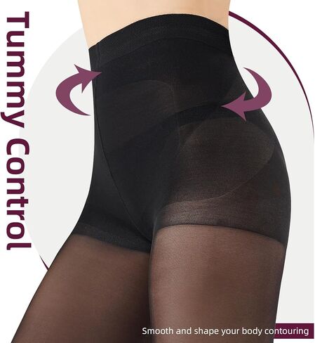 2 Pairs Ultra Strong Pantyhose for Women, 10D Rip Resistant Sheer Pantyhose, High Waist Control Top Tights in Kuwait