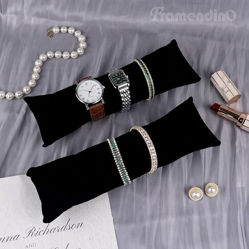 Framendino ، 2 Pack Back Long Watch Display Plays Velvet Bracelet Sways Walkes Bangle Holder Monder in Saudi Arabia