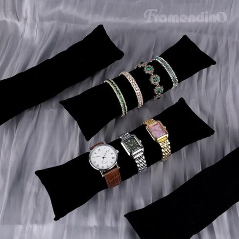 Framendino ، 2 Pack Back Long Watch Display Plays Velvet Bracelet Sways Walkes Bangle Holder Monder in Saudi Arabia