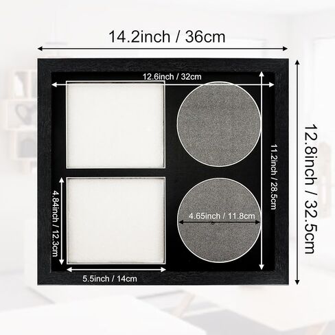 Double CD Frame with Double CD Booklet, Frame 2 CDs，CD Music Display Frame for Disc and CD Box, Signed CD Frame Display Case with Real Glass for Wallmount in Saudi Arabia