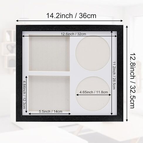 Double CD Frame with Double CD Booklet, Frame 2 CDs，CD Music Display Frame for Disc and CD Box, Signed CD Frame Display Case with Real Glass for Wallmount in Saudi Arabia