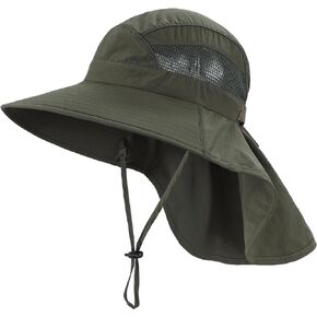 Home Prefer UPF50 Wide Brim Kids Sun Hat Neck Flap Boys Sun Protection Beach Hat