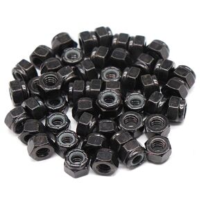 binifiMux 30pcs Black 8-32 Nylon Inserted Lock Nuts Self Locking Nuts