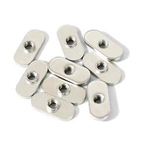 20 Packs 1/4"-20 Centered Hole Sliding T-Nuts for 10 Series T Track Extrusions, T Slot Accessories for Aluminum Extrusion Profile Rail