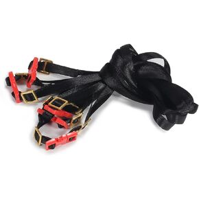 RC Crawler Accessories 1/10 Scale roof Rack 5Pcs Scale Luggage Rope Roof Rack Tie Down Straps Buckle for 1/10 RC Crawler TRX4 TRX6 SCX10 Wrangler D90 WPL D12 TF2 YK6101 (Red)