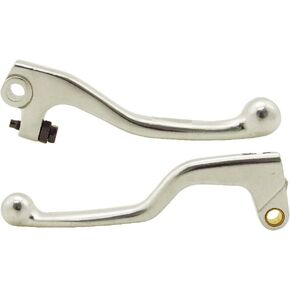 مجموعة مقبض ذراع الفرامل وقابض طراز Outlaw Racing 710020 OEM - سبيكة مصقولة - متوافقة مع Honda CR125R 05-07 CR250R 04-07 CRF250R CRF450R 04-06 CRF250X CRF450X 04-13 (مجموعة اليسار واليمين)