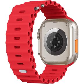 Silicone Compatible with Apple Watch Ultra Bands 49mm, Soft Sport Replacement Band for iWatch Series Ultra