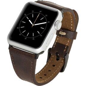 Venito Messina Leather Slim Watch Band Compatible with Apple Watc iwatch series 1 2 3 4 5 6 7 SE