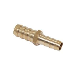 Joywayus 3/8" to 1/2" Reducer ID Hose Barb Splicer, Hex Union Fitting Intersection/Split Brass Water/Fuel/Air