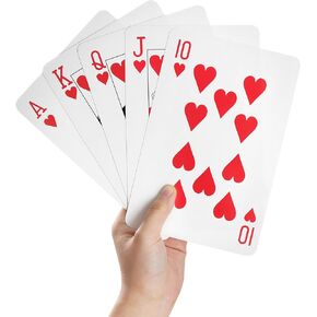 Jumbo Playing Cards 5x7 Inches Giant Playing Cards - Large Print Playing Cards with 4 Times Size (54 Cards)