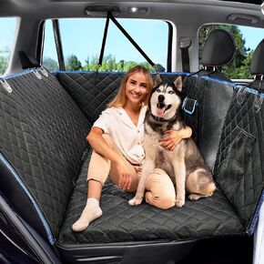 Back Seat Extender for Dogs | Waterproof Dog Car Seat Cover and Durable Dog Hammock | Backseat Cover for Dogs in Car | Fits Most Cars, SUVs, Trucks