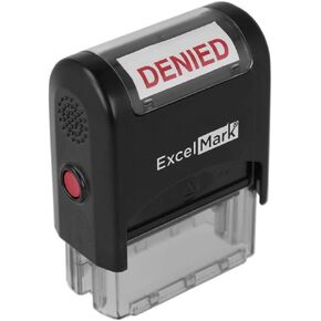 ExcelMark Self-Inking Rubber Stamp - Denied - Red Ink