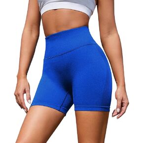 Womens Workout Yoga Shorts High Waist Butt Lifting Yoga Gym Biker Shorts Seamless Booty Short Pants