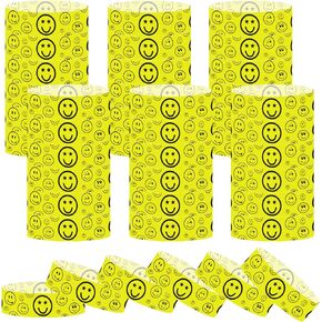 600 Pcs Smiley Face Paper Wristbands, Paper Wristbands for Events, Waterproof Entrance Wristbands, Colorful Entrance Wristbands, Paper Wrist Bands, Paper Bracelets for Events Music Concert (6 Colors