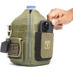 Tactical Gallon Sleeve - Gallon Jug Water Bottle Holder for Camping, Survival Gear, and Emergency Preparedness - Insulated, Molle Pouch, and Versatile Fit - Ideal for Hiking and Gym