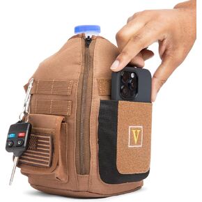 Tactical Gallon Sleeve - Gallon Jug Water Bottle Holder for Camping, Survival Gear, and Emergency Preparedness - Insulated, Molle Pouch, and Versatile Fit - Ideal for Hiking and Gym