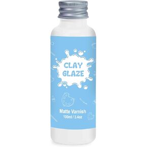 100ml Air Dry Clay Varnish - Sealant & Glaze, Prevents Cracking, Scratches & Wear, Adds Glossy Effect