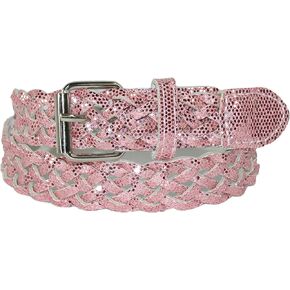 CTM® Girls' Metallic Braided Belt
