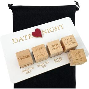 Date Night Dice for Couples, Date Night Ideas Dice Wooden Dating Dice Anniversary Valentine's Day Gifts for Boyfriend Girlfriend Couples Husband Wife Him Her in Kuwait
