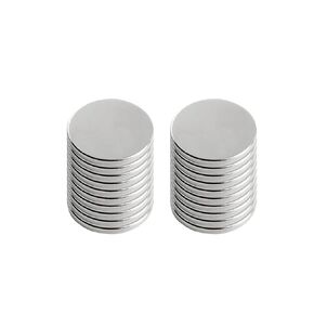 20 PCS Strong Neodymium Disc Magnets - Powerful N48 Permanent Rare Earth Magnets Small Round Magnets for Fridge Whiteboard DIY Scientific Craft Office Magnets, 0.75 inch x 0.06 inch/19 x 1.5 mm