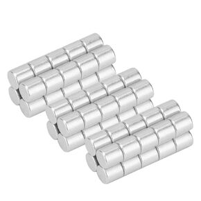 80 PCS Refrigerator Magnets 1/4"x1/4" Cylinder Magnets Small Magnets Permanent Rare Earth Magnets Strong Neodymium Magnets for Multi-Use Fridge Whiteboard DIY Scientific Craft Office Magnets, 6x6mm