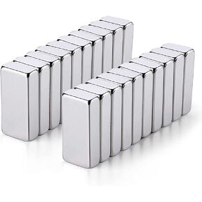 RHINOCATS Magnet bar, Powerful Neodymium Magnets，Powerful Permanent Rare Earth Magnet ，Small Strong Magnet for Crafts Office DIY Tool Storage 20x10x3mm 20 Packs