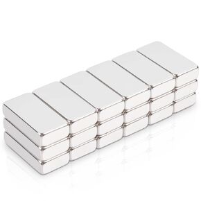 Super Strong Neodymium Magnet Bar with Double-Sided Adhesive, Rare Earth Magnets Heavy Duty for Kitchen Lockers Garage Cruise Crafts Industrial Tool Cabinet, 40 x 10 x 5 mm, 14Pack