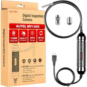 كاميرا الفحص الرقمية Autel MaxiVideo MV105S، 2024 مثل MV108S، 1280x720، منظار صناعي USB فائق النحافة 5.5 مم، كاميرا IP67 Borescope Snake، تعمل مع الماسح الضوئي Autel والكمبيوتر الشخصي، يصل إلى MV105/ MV108 in Kuwait