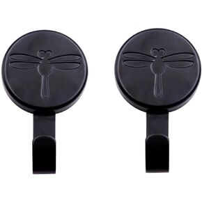 Strong Magnetic Hooks Neodymium Magnet Hook, Refrigerator Heavy Duty Magnet Hook with Rust Proof Perfect for Kitchen Key Holders, Home and Other Magnetic Surfaces (Black 2 Pcs)