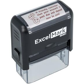 Friendly Reminder Past Due - Self Inking Bill Collection Stamp in Red Ink