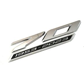 1x New 70th Anniversary Side Emblem Car Fender Badge Logo Replacement for 2020-2024 C8 Corvette Genuine GM 70th (Chrome)
