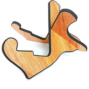 X-shaped Guitar Stand, Wood Grain Finish, for Acoustic Guitars, Basses, Banjo, Ukulele, Great load-bearing and Stability. (X Frame)