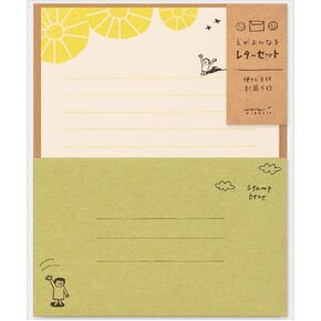 Midori 91802543 Letter Set, EGA, Goat Pattern