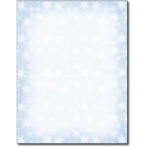 Blue Snowflakes Holiday Stationery - 80 Sheets
