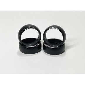 DS Racing MI-LF4 4-Piece Drift Tires Set for Kyosho Mini-Z AWD MA020 RC 1/24 1/28 Mini-Q DRZ GLD (20mm Diameter) (2X Narrow + 2X Wide Tires)