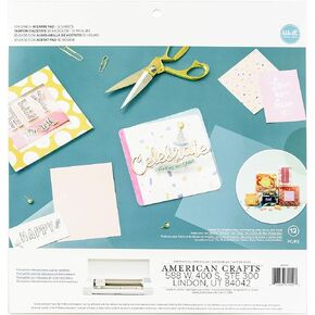 We R Memory Keepers Acetate Pack,12X12, Art Crafts Supplies Acetate Pad Acetate Sheets for Crafts Sticker Paper Acetate Pads for Crafting Acetate Pads for Decoration