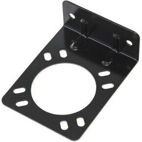 Trailer Wiring Harness Mounting Bracket for 7 Way RV Blade 7 Pin Truck Vehicle End Plug Mount Connector Coated Steel