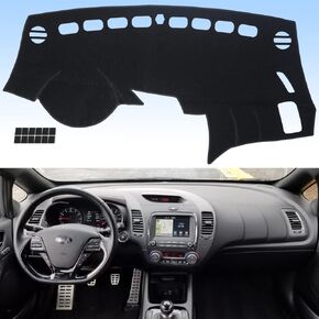 Dashboard Cover Flannel Dash Mat Custom Compatible with 2014 2015 2016 2017 2018 KIA Forte, Anti-Glare, Anti-Reflection, No Peculiar Smell