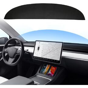 Dashboard Cover Compatible with Tesla Model 3/Y 2023 2022 2021-2017 Suede Dash Pad Cover Dash Mat, Dash Board Decorative Interior Auto Accessories Non-Slip No-Glare Lessening Heat
