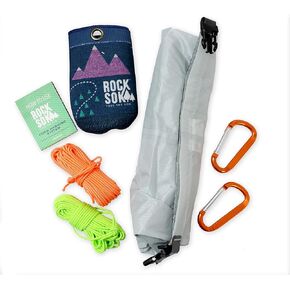 Ultralight Food Bag Hanging System - Includes a Waterproof Bear Bag, Pulley System with Paracord Nylon Ropes & Carabiners, Rock Sok, and Instructions